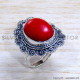 Coral 925 Sterling Silver Ring (SJWR-1778)