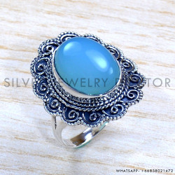 Chalcedony 925 Sterling Silver Ring (SJWR-1780)