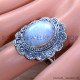 Rainbow Moonstone 925 Sterling Silver Ring (SJWR-1781)