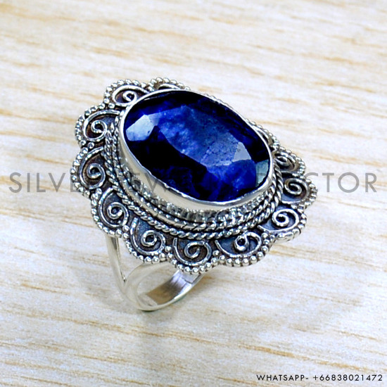 Sapphire 925 Sterling Silver Ring (SJWR-1783)