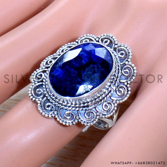 Sapphire 925 Sterling Silver Ring (SJWR-1783)