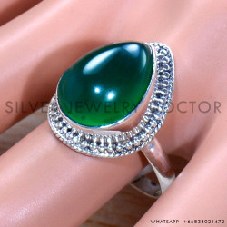 Green Onyx 925 Sterling Silver Ring (SJWR-1791)