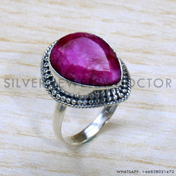 Ruby 925 Sterling Silver Ring (SJWR-1795)