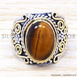Tiger Eye 925 Sterling Silver Ring (SJWR-180) Tiger Eye 925 Sterling Silver Ring (SJWR-180)