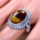 Tiger Eye 925 Sterling Silver Ring (SJWR-1801)