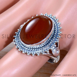 Carnelian 925 Sterling Silver Ring (SJWR-1802)