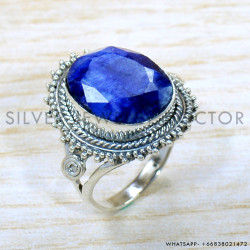 Sapphire 925 Sterling Silver Ring (SJWR-1803)