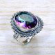 Ancient Look 925 Sterling Silver Jewelry Mystic Topaz Gemstone Ring SJWR-1804