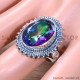 Mystic Topaz 925 Sterling Silver Ring (SJWR-1804)