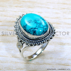 Turquoise 925 Sterling Silver Ring (SJWR-1805)