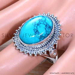 Turquoise 925 Sterling Silver Ring (SJWR-1805)