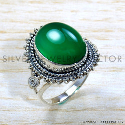 Green Onyx 925 Sterling Silver Ring (SJWR-1806)