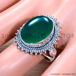 Green Onyx 925 Sterling Silver Ring (SJWR-1806)