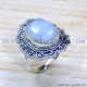 Rainbow Moonstone 925 Sterling Silver Ring (SJWR-1816)