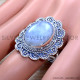 Rainbow Moonstone 925 Sterling Silver Ring (SJWR-1816)