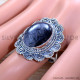 Black Rutile 925 Sterling Silver Ring (SJWR-1818)