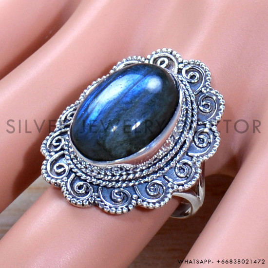 Labradorite 925 Sterling Silver Ring (SJWR-1821)