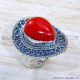 Coral 925 Sterling Silver Ring (SJWR-1829)