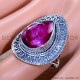 Ruby 925 Sterling Silver Ring (SJWR-1832)