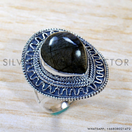 Labradorite 925 Sterling Silver Ring (SJWR-1833)