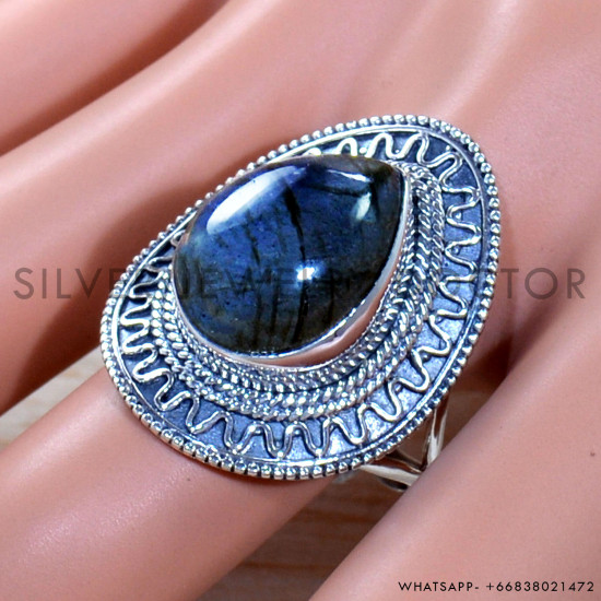 Labradorite 925 Sterling Silver Ring (SJWR-1833)