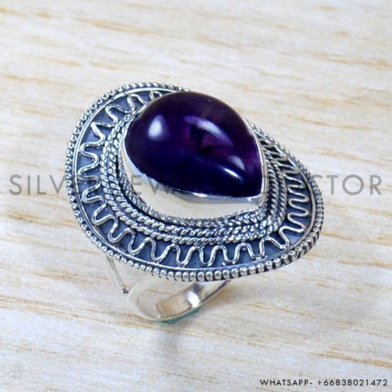 Amethyst 925 Sterling Silver Ring (SJWR-1835)