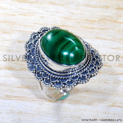 Malachite 925 Sterling Silver Ring (SJWR-1842)
