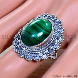 Malachite 925 Sterling Silver Ring (SJWR-1842)