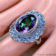 Mystic Topaz 925 Sterling Silver Ring (SJWR-1846)