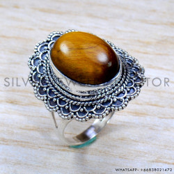 Tiger Eye 925 Sterling Silver Ring (SJWR-1847)