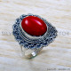 Coral 925 Sterling Silver Ring (SJWR-1848)