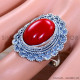 Coral 925 Sterling Silver Ring (SJWR-1848)