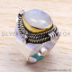 Rainbow Moonstone 925 Sterling Silver Ring (SJWR-185) Rainbow Moonstone 925 Sterling Silver Ring (SJWR-185)