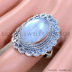 Rainbow Moonstone 925 Sterling Silver Ring (SJWR-1852)