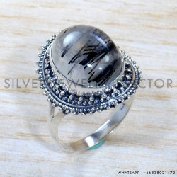 Black Rutile 925 Sterling Silver Ring (SJWR-1858) Black Rutile 925 Sterling Silver Ring (SJWR-1858)