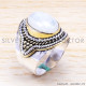 Rainbow Moonstone 925 Sterling Silver Ring (SJWR-186) Rainbow Moonstone 925 Sterling Silver Ring (SJWR-186)
