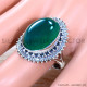 Green Onyx 925 Sterling Silver Ring (SJWR-1860)