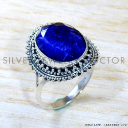 Sapphire 925 Sterling Silver Ring (SJWR-1861)