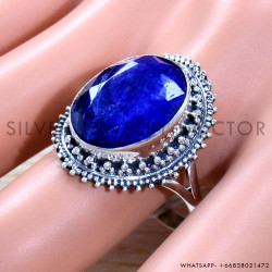 Sapphire 925 Sterling Silver Ring (SJWR-1861)
