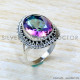 Mystic Topaz 925 Sterling Silver Ring (SJWR-1865)
