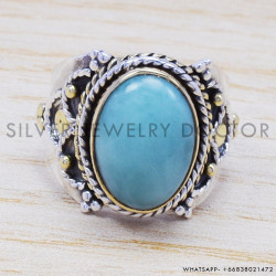 Larimar 925 Sterling Silver Ring (SJWR-187) Larimar 925 Sterling Silver Ring (SJWR-187)