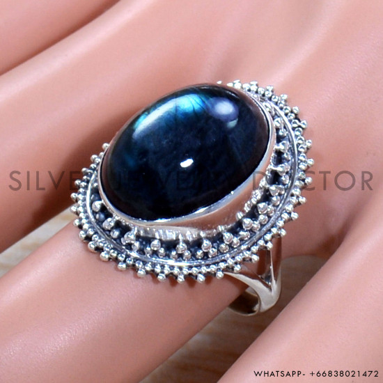 Labradorite 925 Sterling Silver Ring (SJWR-1870)
