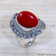 Coral 925 Sterling Silver Ring (SJWR-1872)