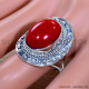 Coral 925 Sterling Silver Ring (SJWR-1872)