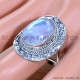 Rainbow Moonstone 925 Sterling Silver Ring (SJWR-1873)