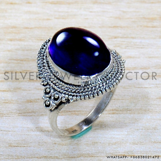 Amethyst 925 Sterling Silver Ring (SJWR-1880)