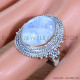 Rainbow Moonstone 925 Sterling Silver Ring (SJWR-1883)
