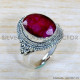 Ruby 925 Sterling Silver Ring (SJWR-1885)