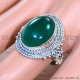 Green Onyx 925 Sterling Silver Ring (SJWR-1888)