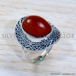 Carnelian 925 Sterling Silver Ring (SJWR-1900)